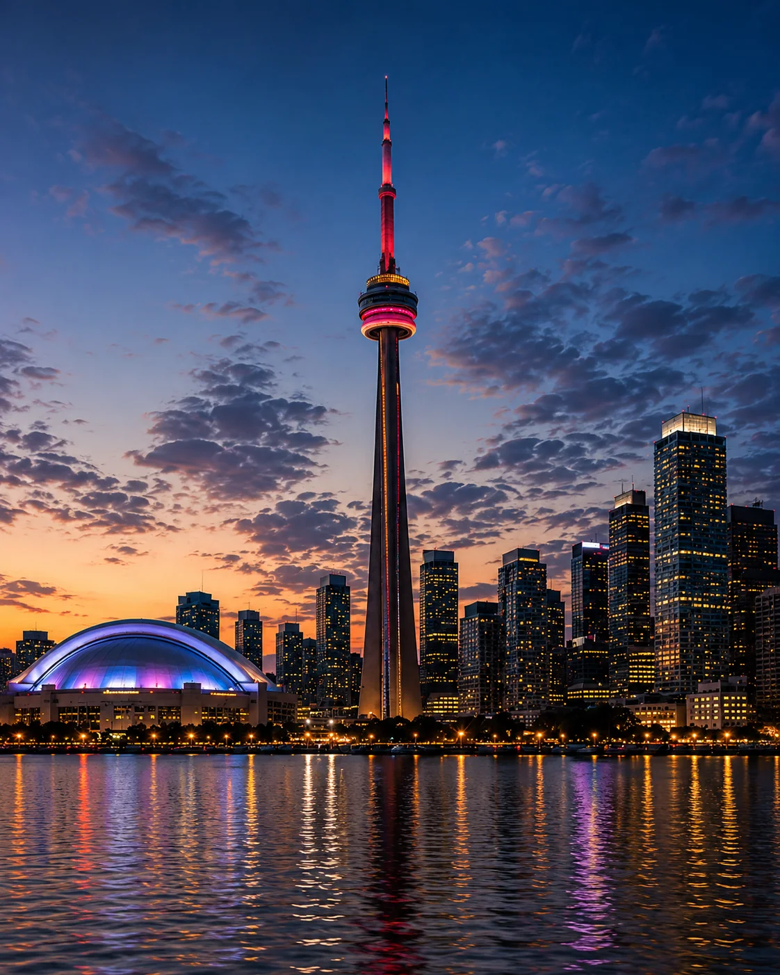 Toronto Skyline CN Tower at Dusk